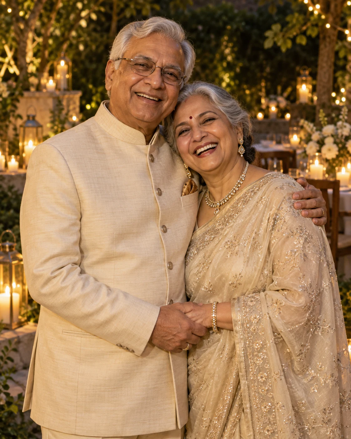 A couple celebrating years of togetherness